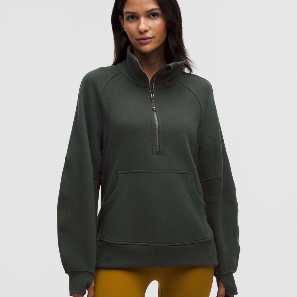 Lululemon Women's Legacy Green Half-Zip Hoodie Long